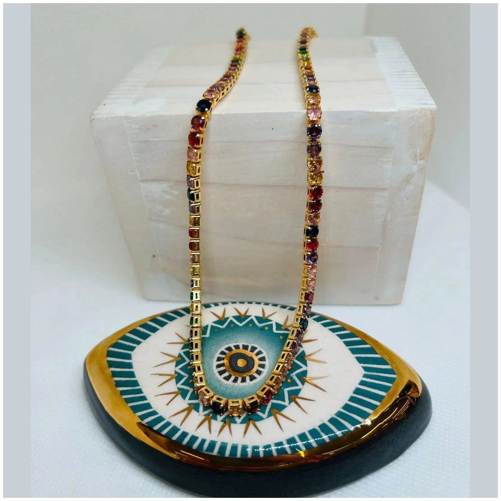 Anne Cubic Zirconia Tennis Necklace - Penelope Made This 