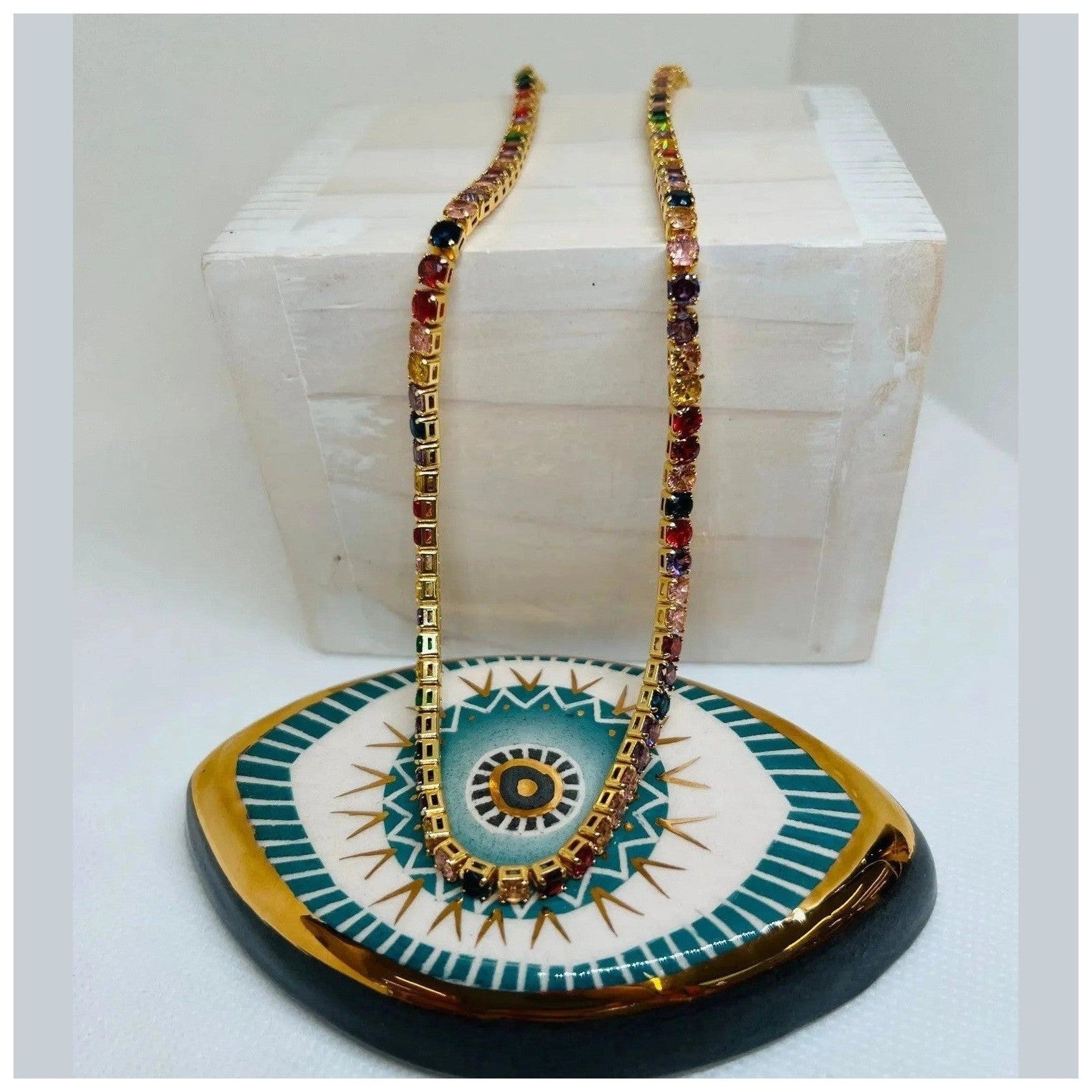 Anne Cubic Zirconia Tennis Necklace - Penelope Made This 