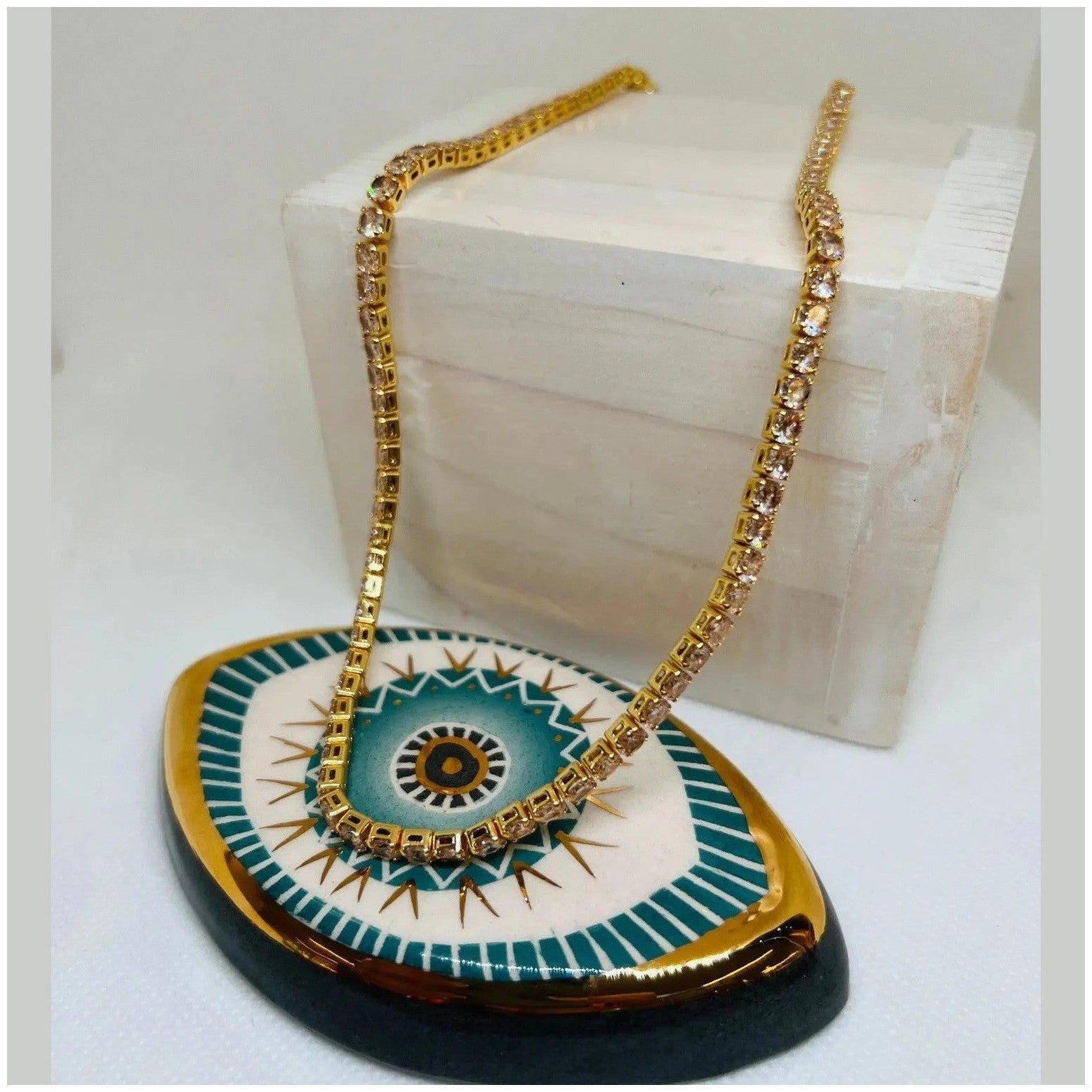 Anne Cubic Zirconia Tennis Necklace - Penelope Made This 