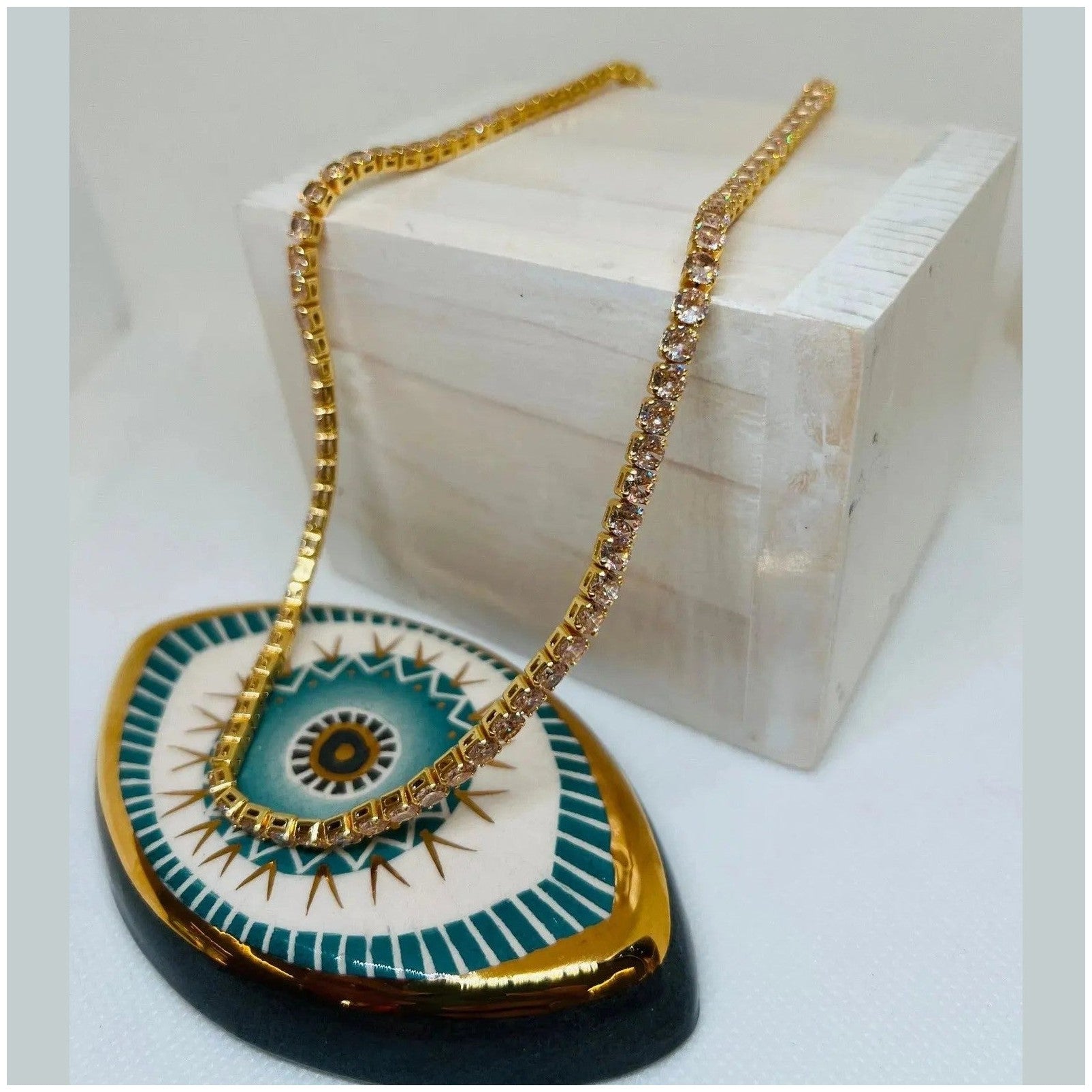 Anne Cubic Zirconia Tennis Necklace - Penelope Made This 