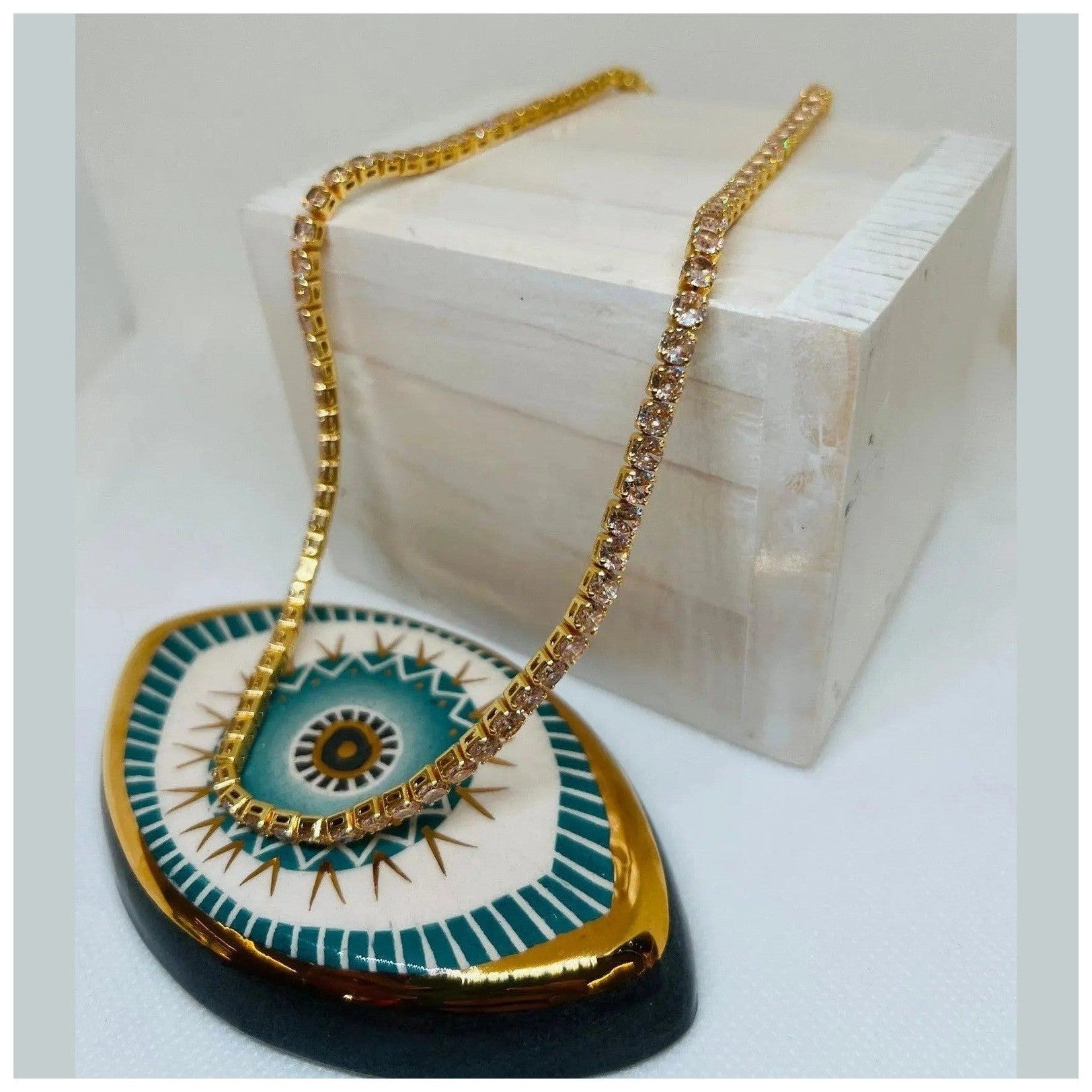 Anne Cubic Zirconia Tennis Necklace - Penelope Made This 