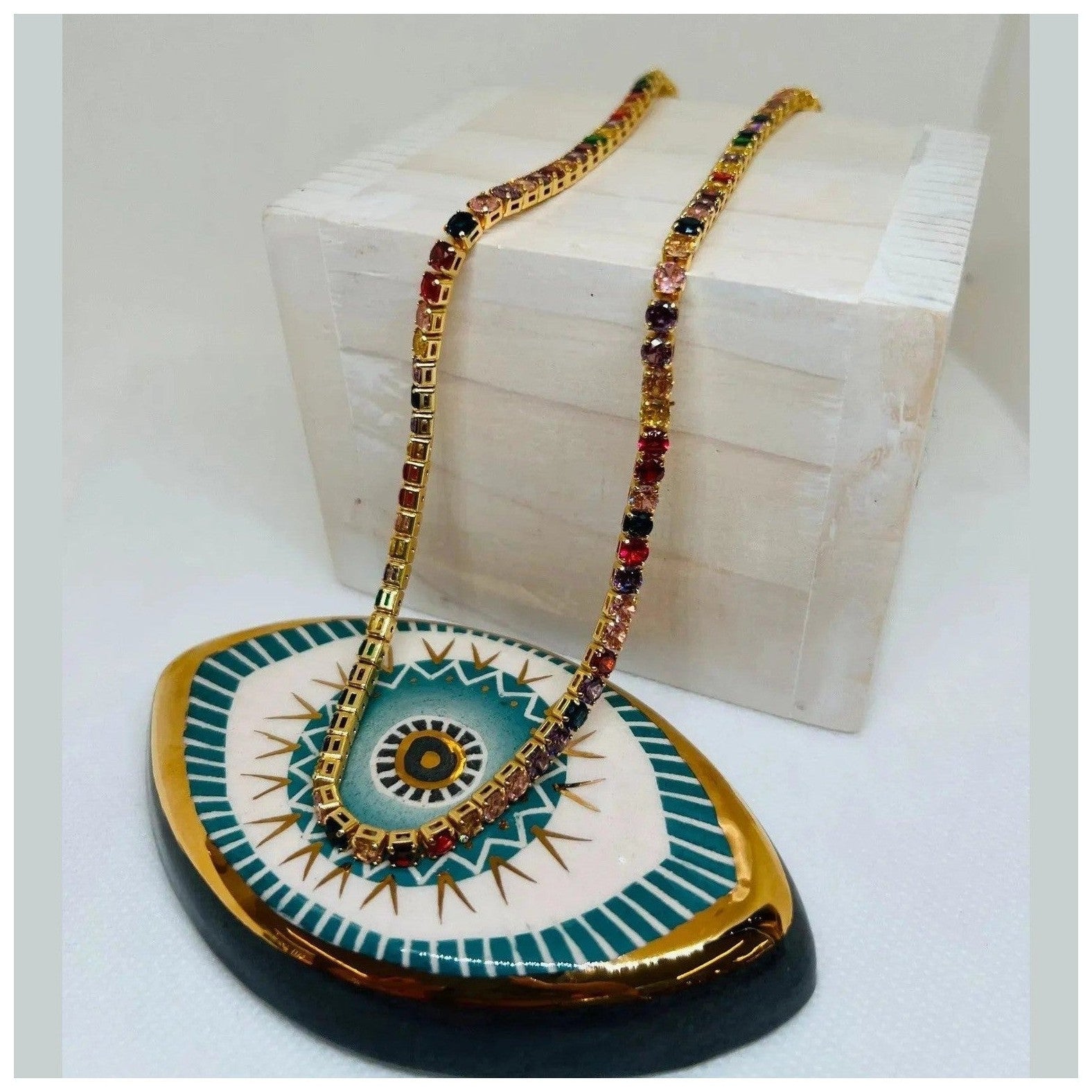 Anne Cubic Zirconia Tennis Necklace - Penelope Made This 
