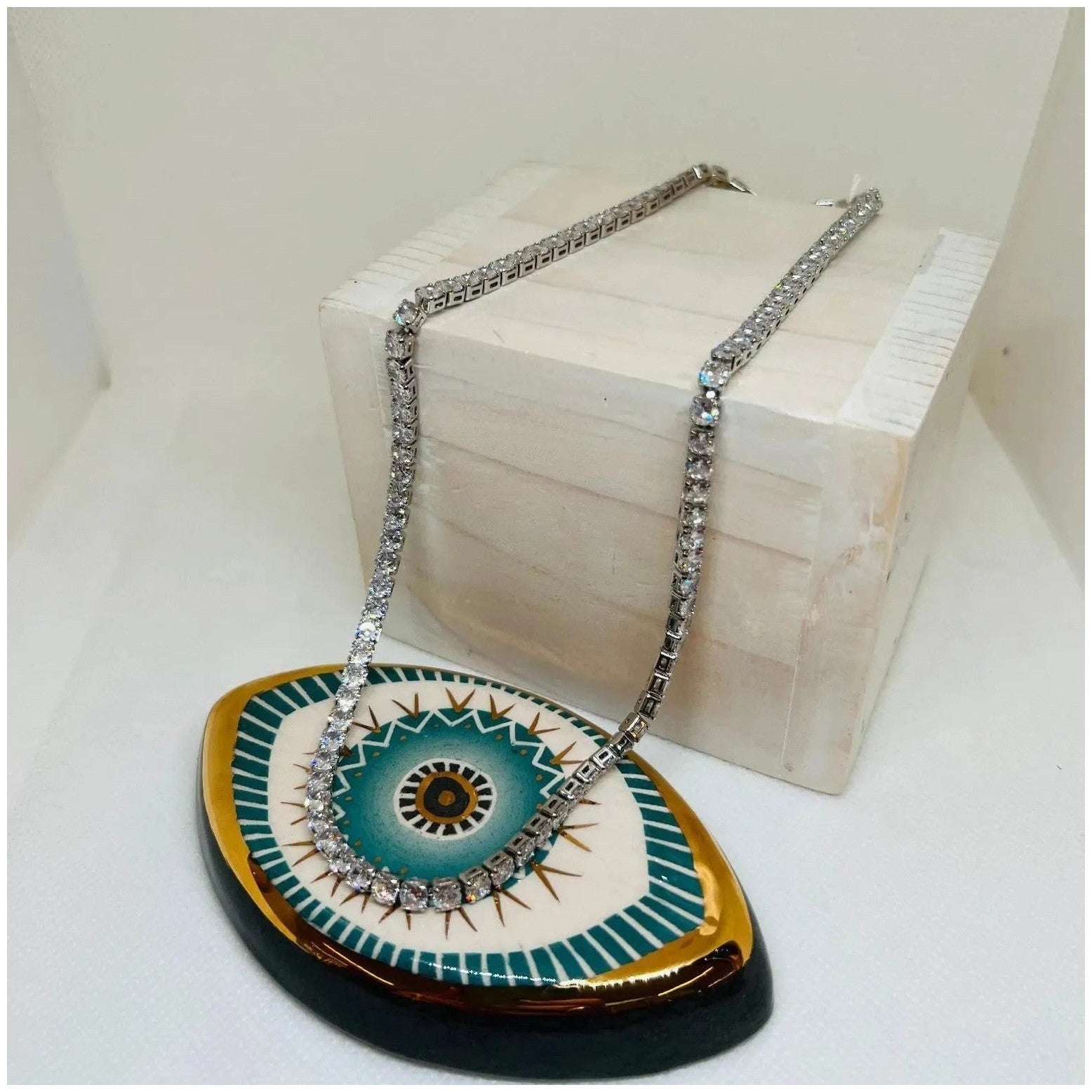 Anne Cubic Zirconia Tennis Necklace - Penelope Made This 