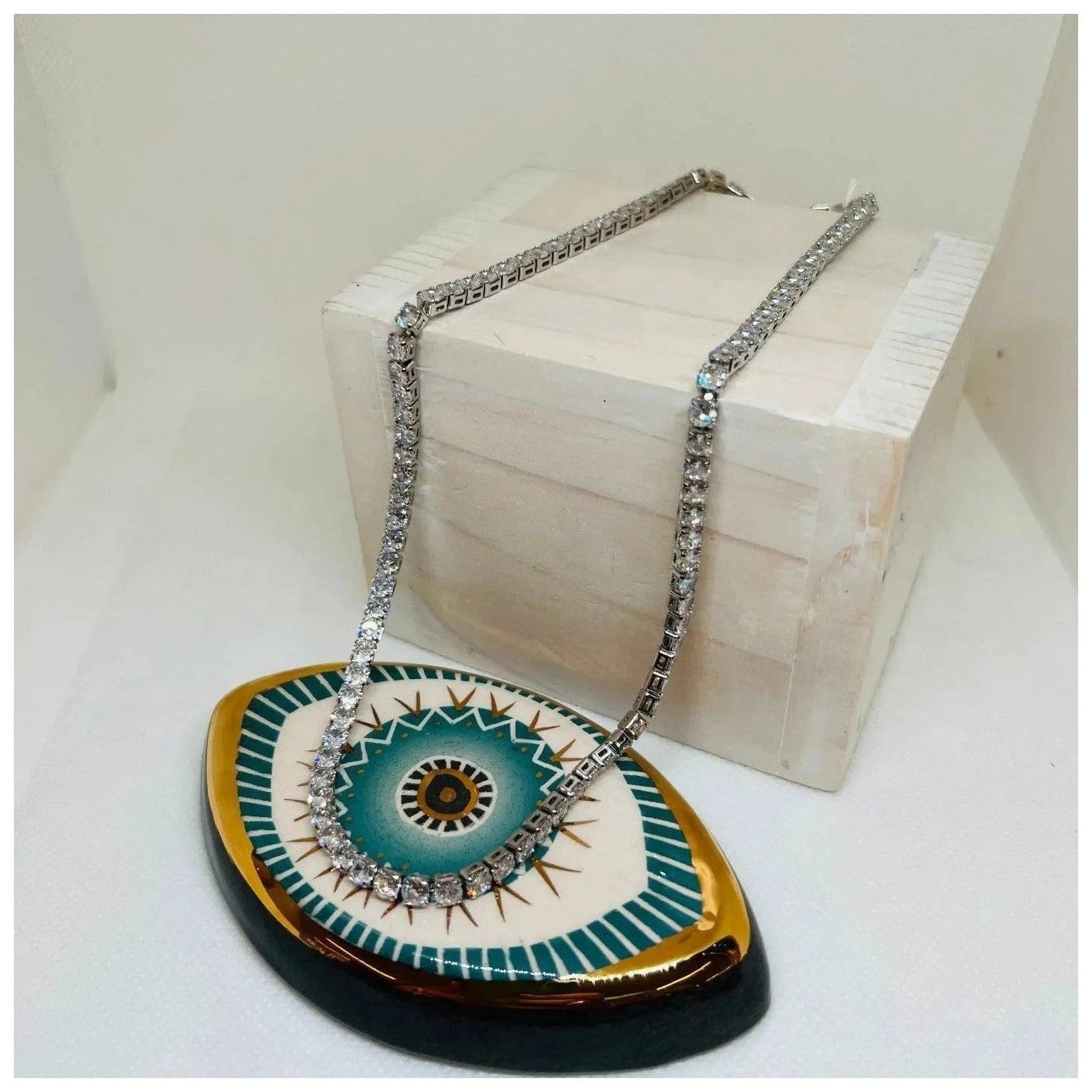 Anne Cubic Zirconia Tennis Necklace - Penelope Made This 