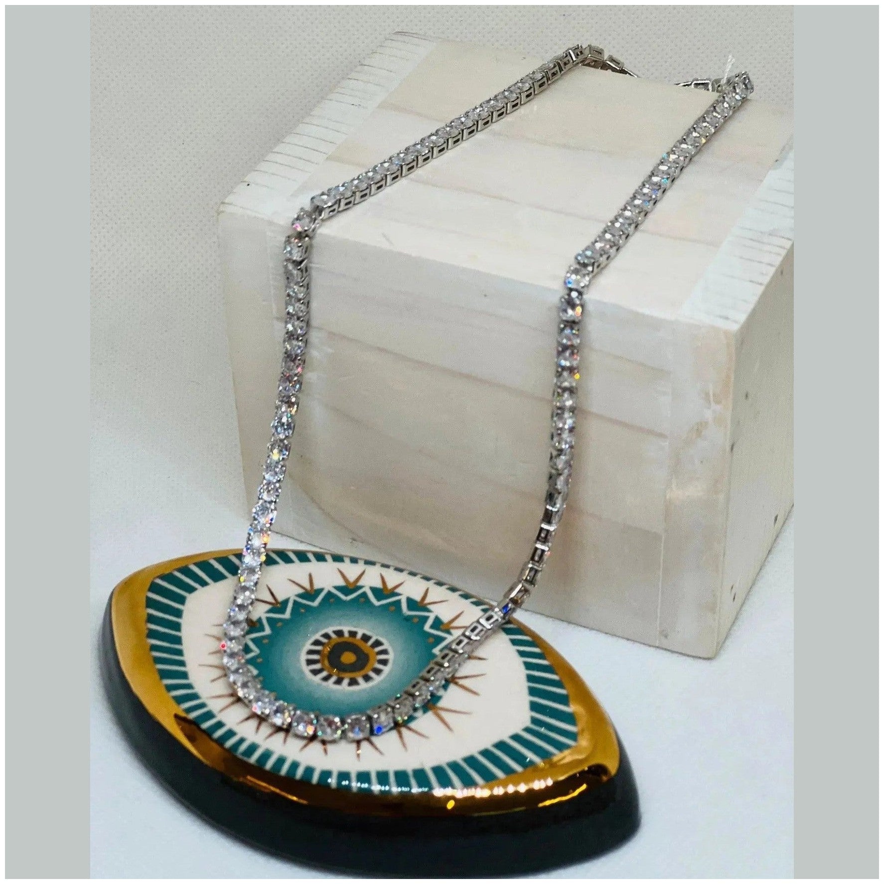 Anne Cubic Zirconia Tennis Necklace - Penelope Made This 