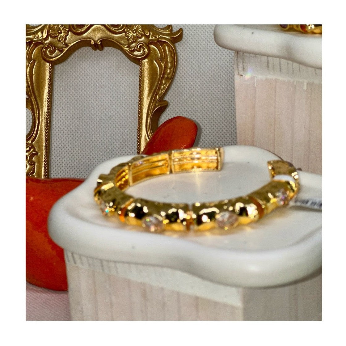 Anne Bejeweled Enamel Cuff Bracelets | Gold Plated - Penelope Made This 