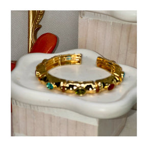 Anne Bejeweled Enamel Cuff Bracelets | Gold Plated - Penelope Made This 