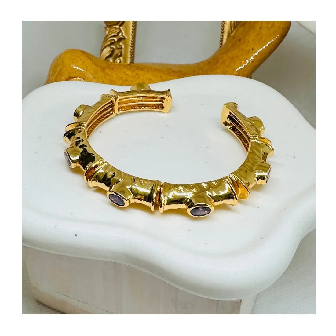 Anne Bejeweled Enamel Cuff Bracelets | Gold Plated - Penelope Made This 