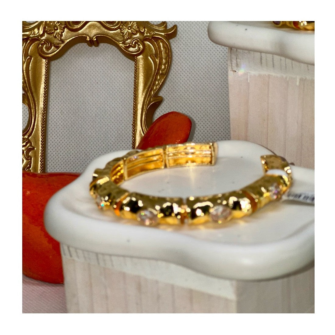 Anne Bejeweled Enamel Cuff Bracelets | Gold Plated - Penelope Made This 