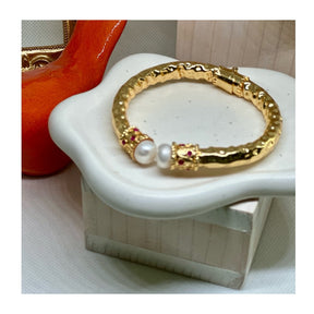 Anne Bejeweled Enamel Cuff Bracelets | Gold Plated - Penelope Made This 