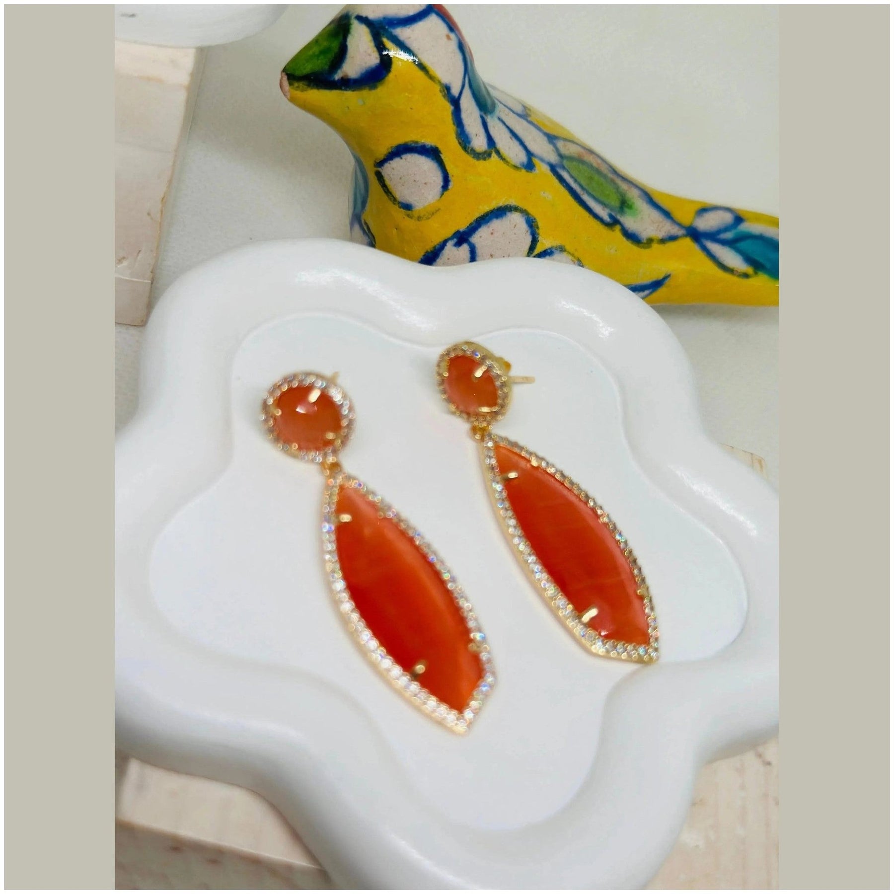 Beatrice Asymmetric Crystal Earrings - Penelope Made This 