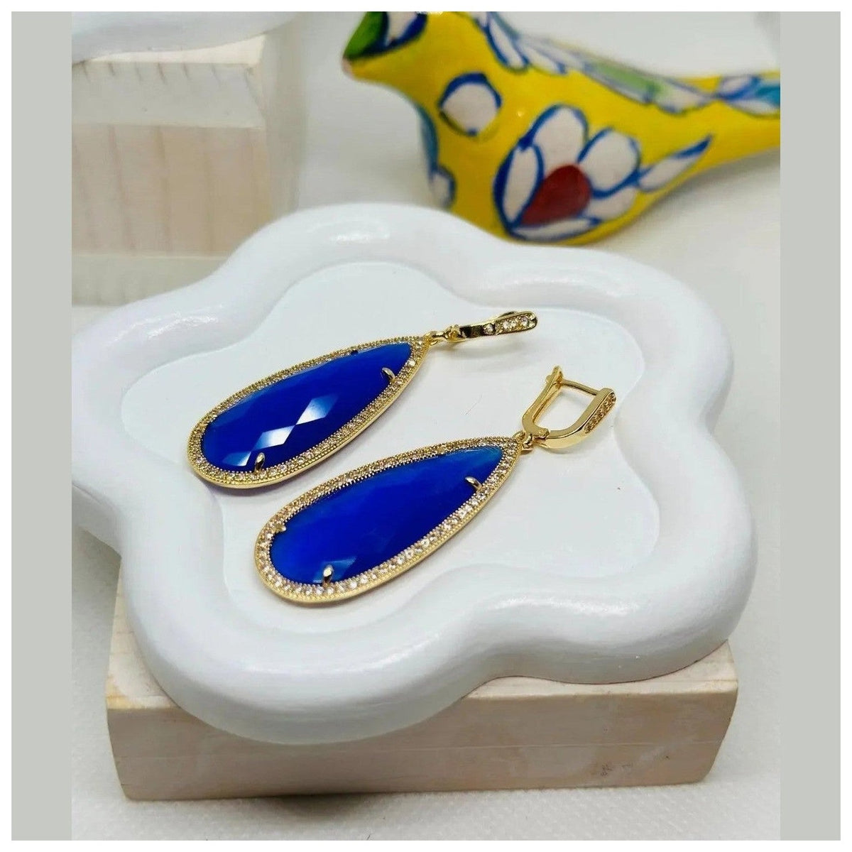 Beatrice TearDrop Crystal Earrings - Penelope Made This 