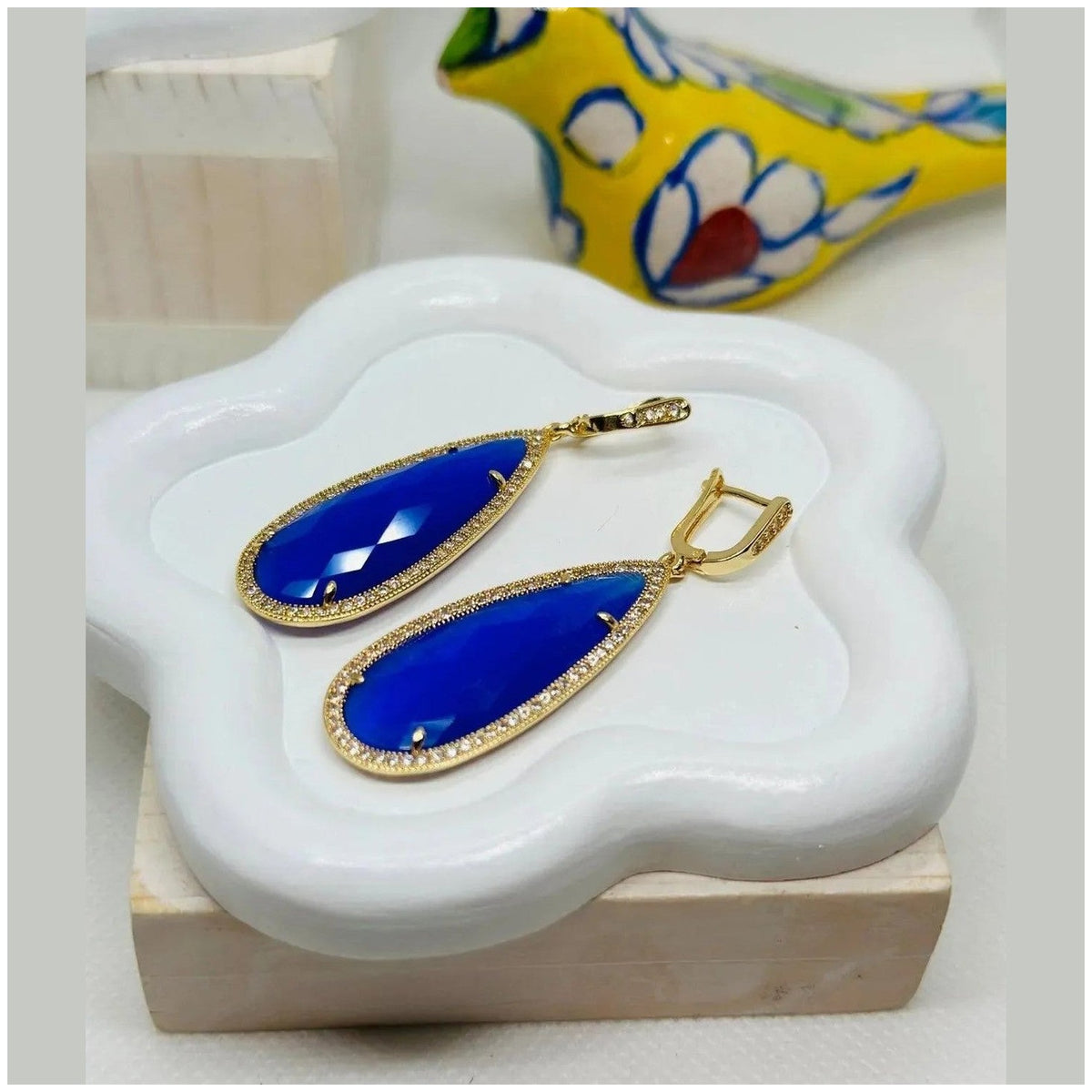 Beatrice TearDrop Crystal Earrings - Penelope Made This 