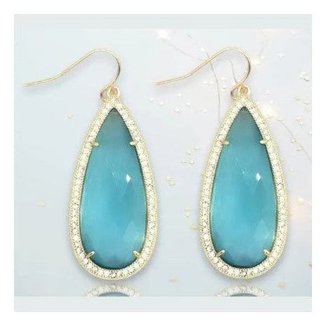 Beatrice XL Teardrop Crystal Earrings - Penelope Made This 