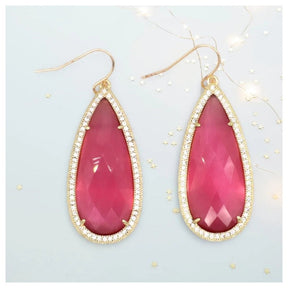 Beatrice XL Teardrop Crystal Earrings - Penelope Made This 