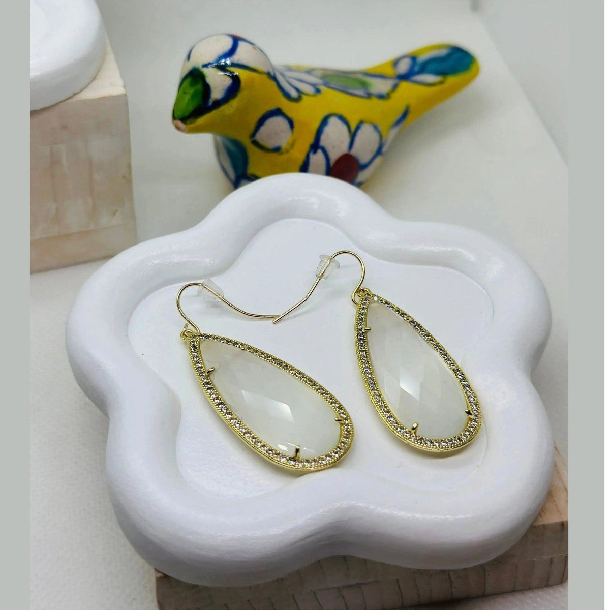Beatrice XL Teardrop Crystal Earrings - Penelope Made This 