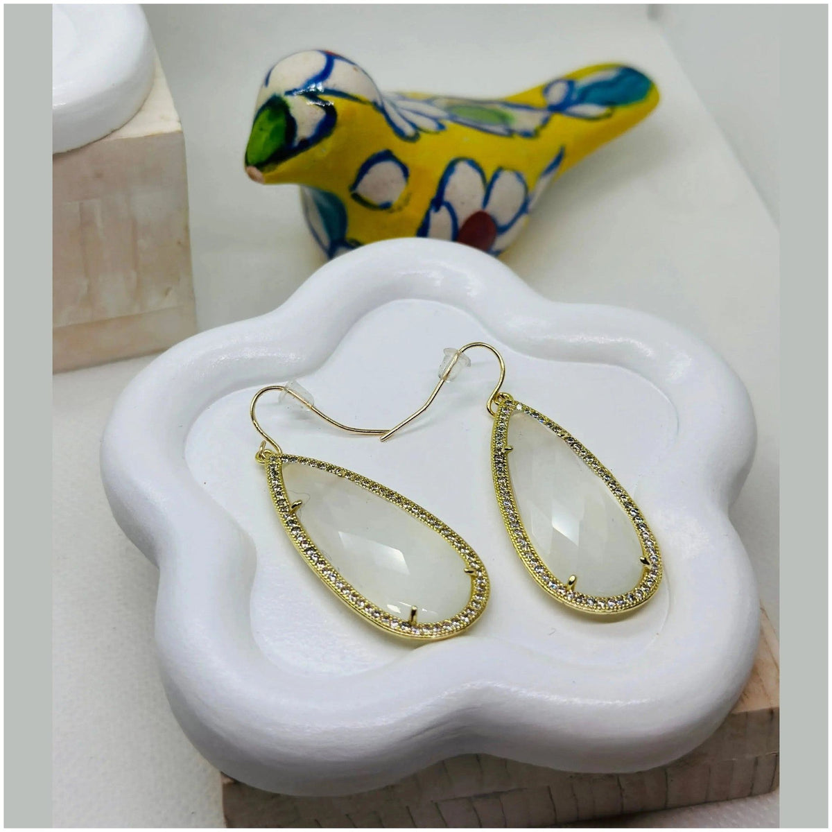 Beatrice XL Teardrop Crystal Earrings - Penelope Made This 