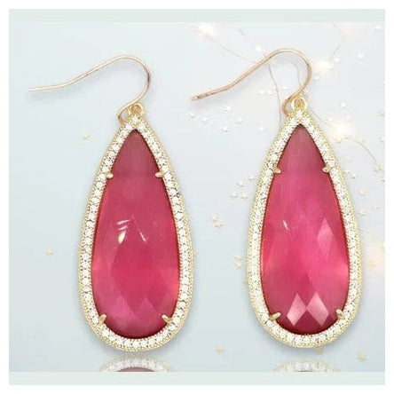 Beatrice XL Teardrop Crystal Earrings - Penelope Made This 