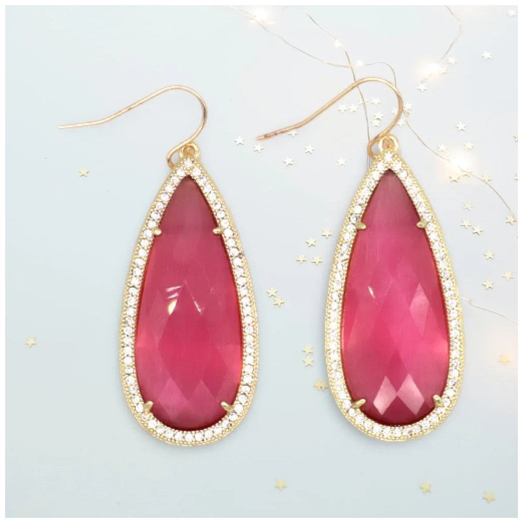 Beatrice XL Teardrop Crystal Earrings - Penelope Made This 