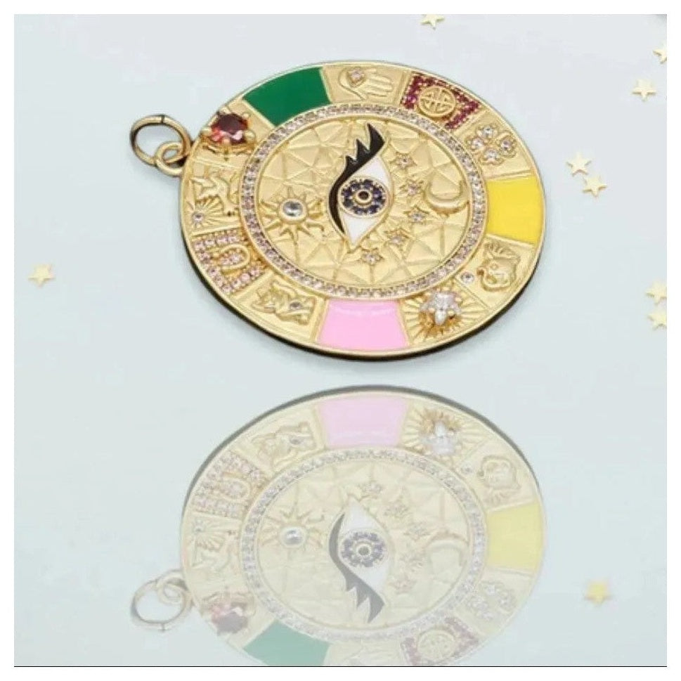 Briana Bejeweled Enamel All Protection Pendant - Penelope Made This 