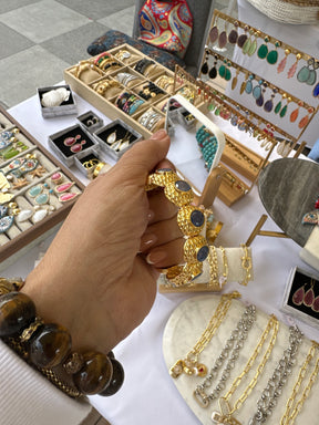 Anne 22K Cuff Bracelets | Gold Plated