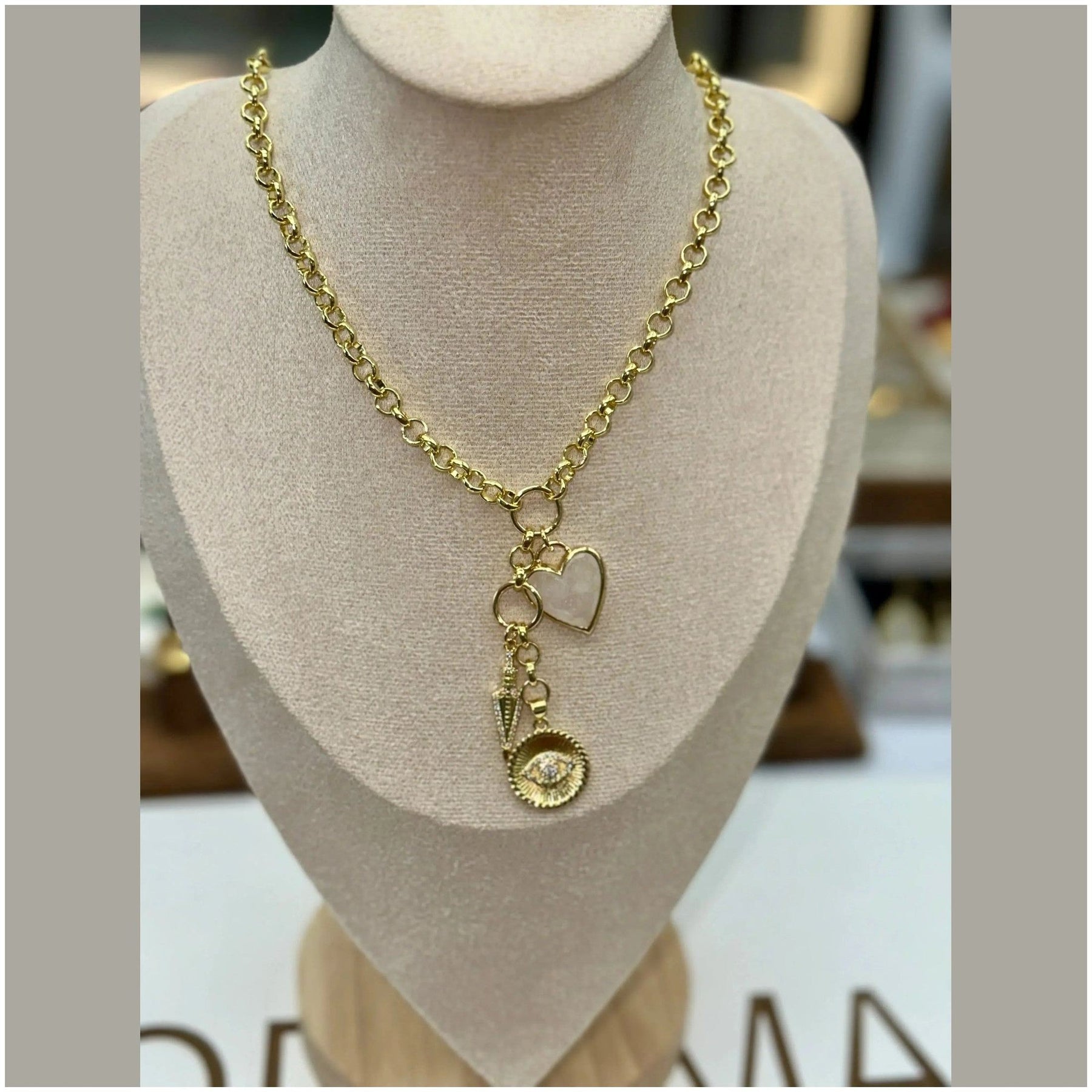 Daphne Trio Charms Necklace - Penelope Made This 