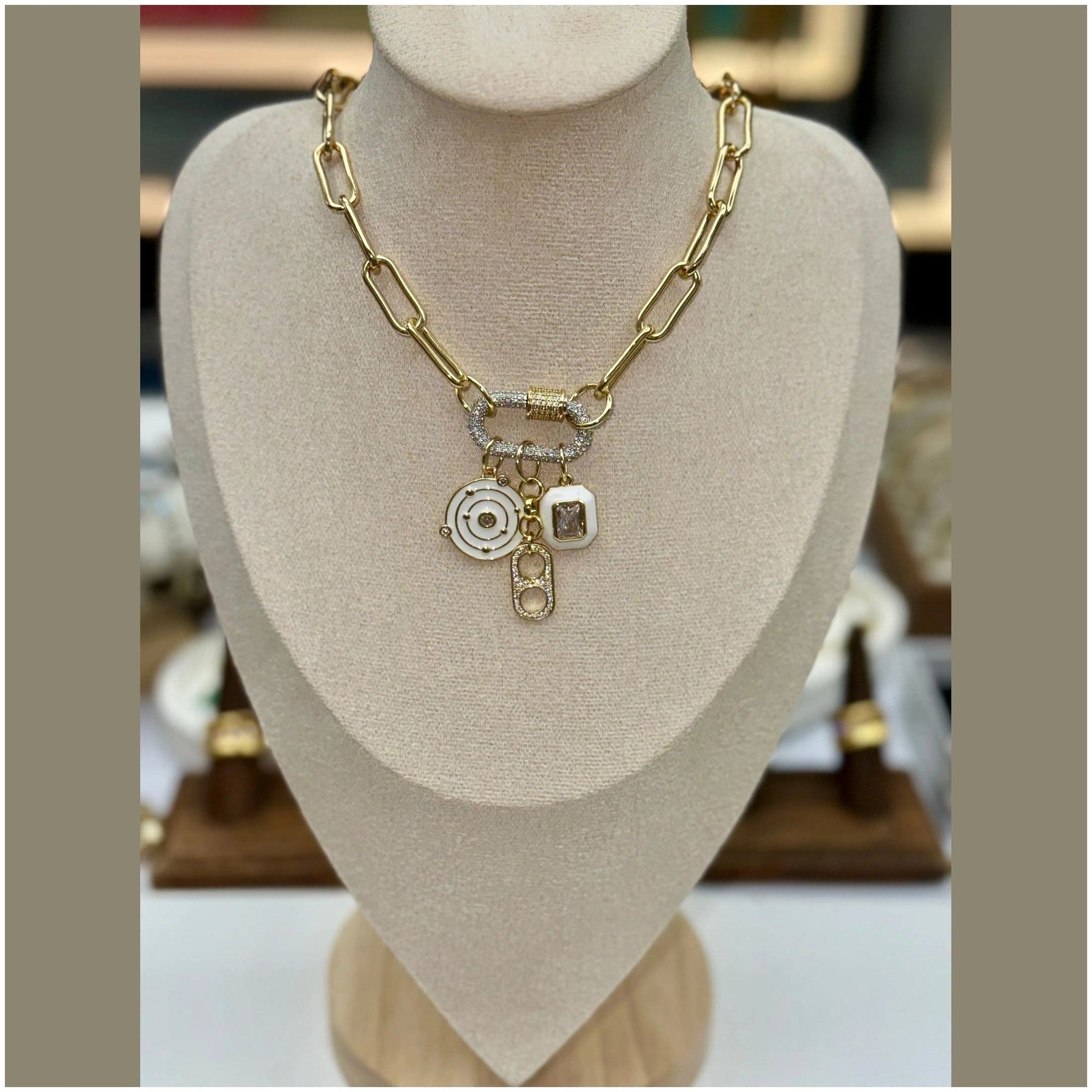 Daphne Trio Charms Necklace - Penelope Made This 