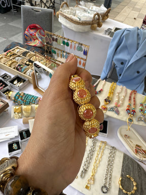 Anne 22K Cuff Bracelets | Gold Plated