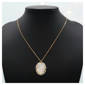 Fatima Bejeweled Mother of Pearl Pendant - Penelope Made This 