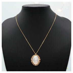 Fatima Bejeweled Mother of Pearl Pendant - Penelope Made This 