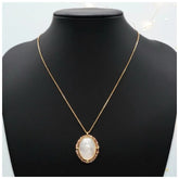 Fatima Bejeweled Mother of Pearl Pendant - Penelope Made This 