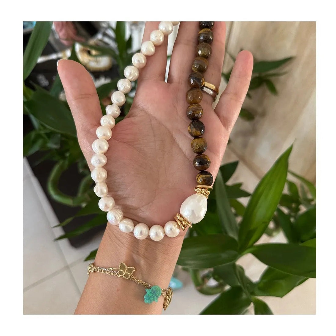 Hana Tiger Eye Necklace - Penelope Made This 