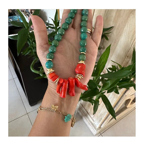 Hayat Coral Stone Necklace - Penelope Made This 