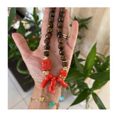 Hayat Coral Stone Necklace - Penelope Made This 