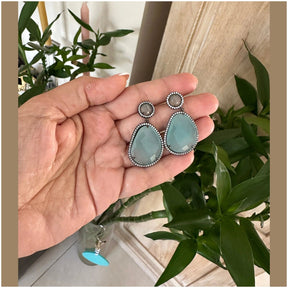 Helia GunMetal Crystal Earrings - Penelope Made This 