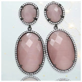 Hermione Gunmetal Dangling Crystal Earrings - Penelope Made This 