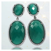 Hermione Gunmetal Dangling Crystal Earrings - Penelope Made This 
