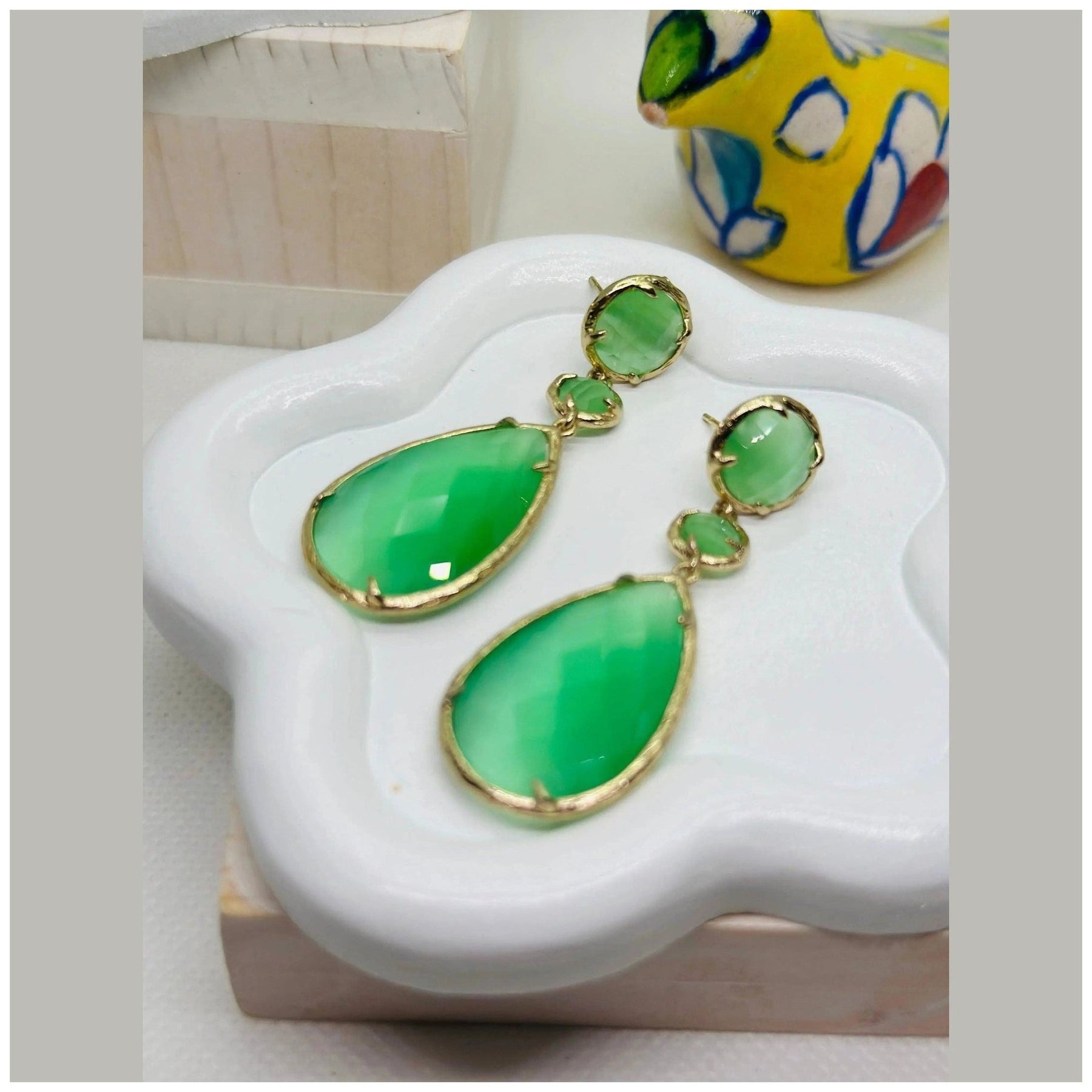 Hilda Dangling Crystal Earrings - Penelope Made This 
