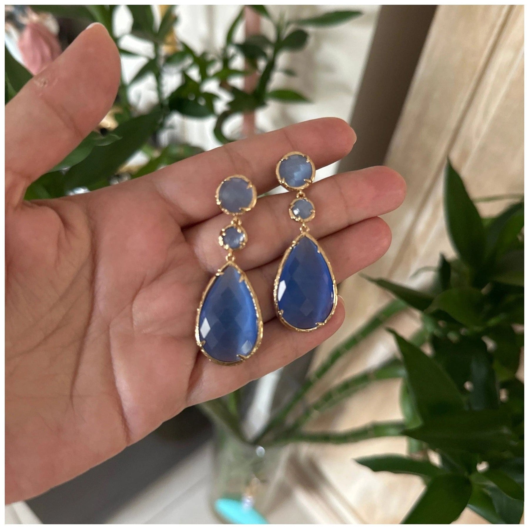 Hilda Dangling Crystal Earrings - Penelope Made This 