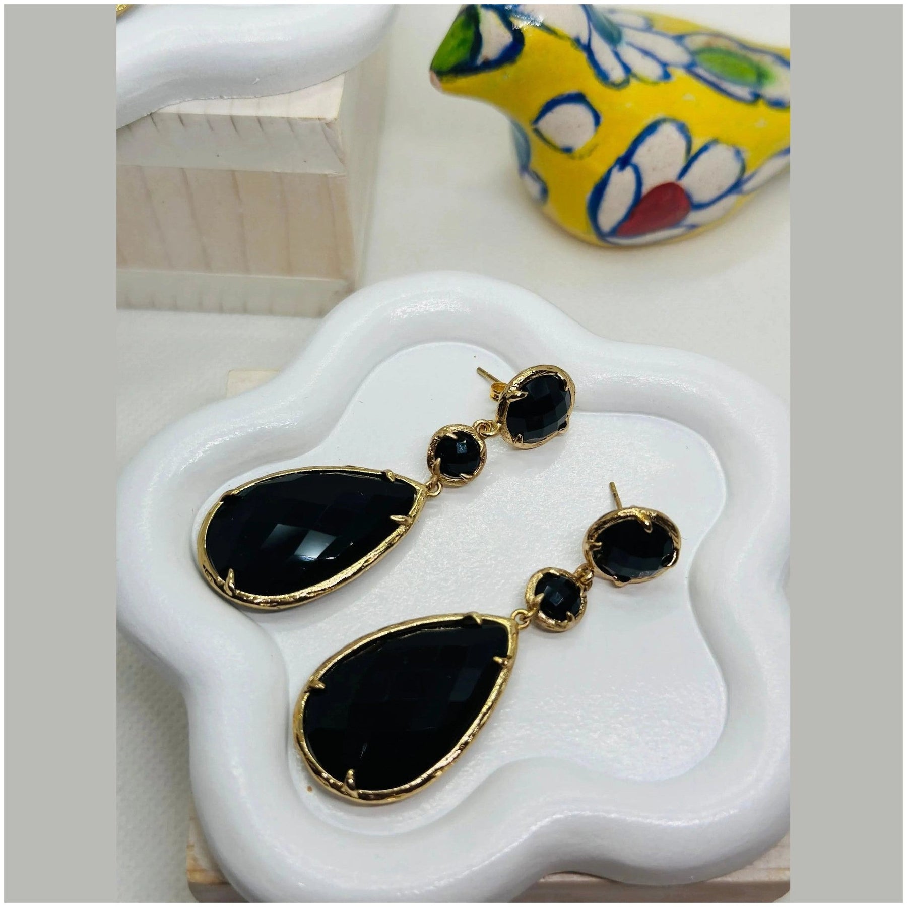 Hilda Dangling Crystal Earrings - Penelope Made This 