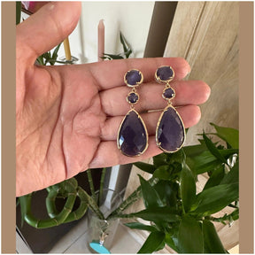 Hilda Dangling Crystal Earrings - Penelope Made This 