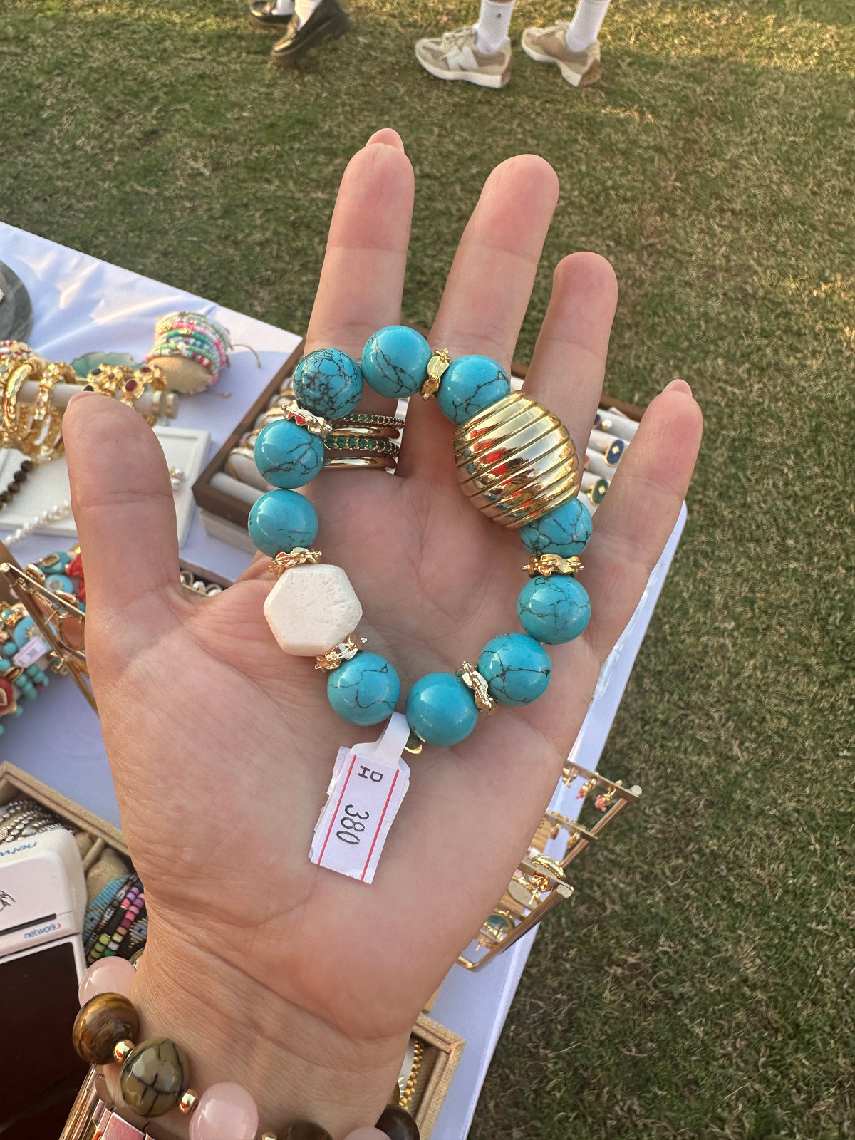 Chloe Azure Turquoise Marble Gemstone Bracelet