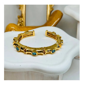 Anne Bejeweled Cuff Bracelets | Gold Plated