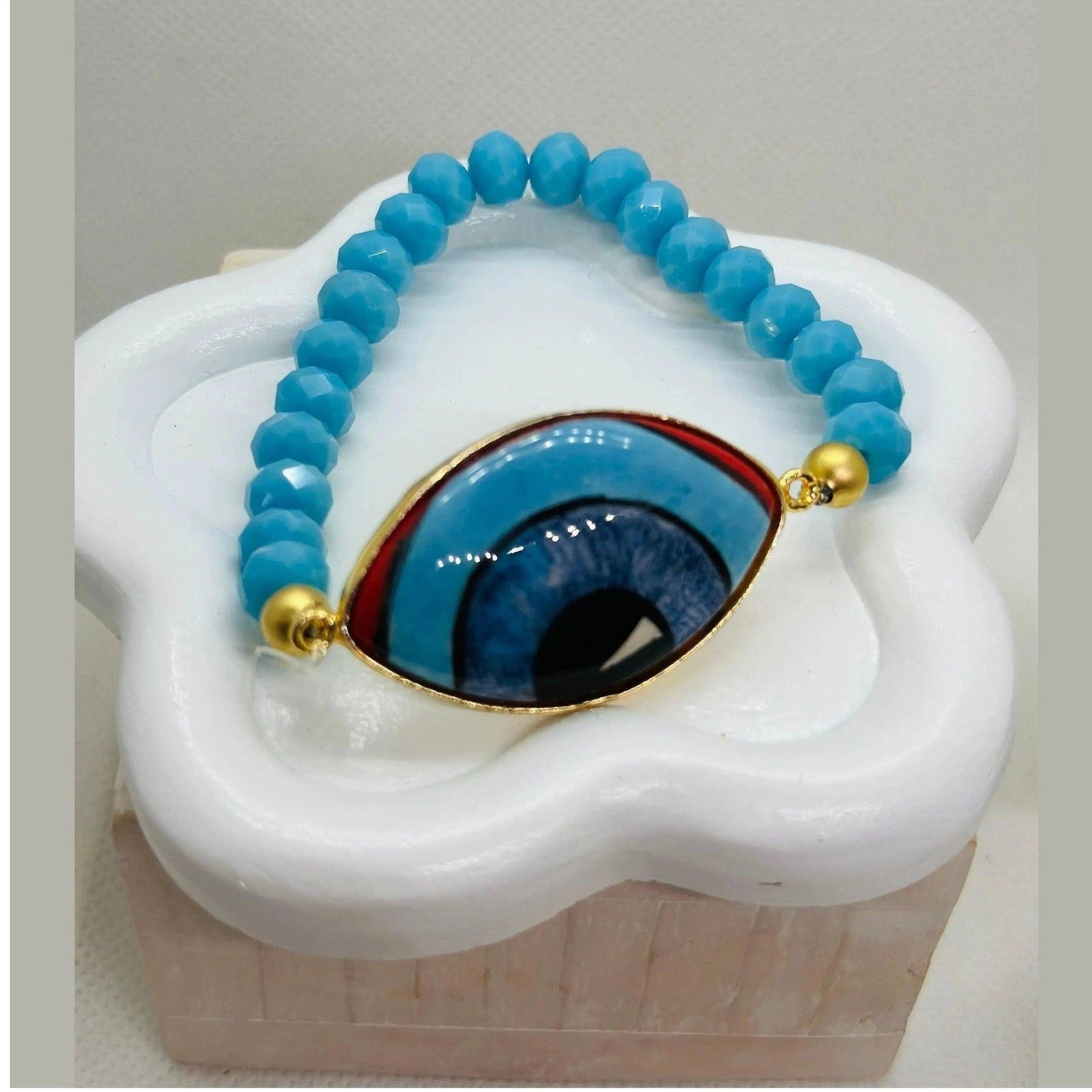 Iris Hand-Painted Ceramic Bracelet - Penelope Made This 