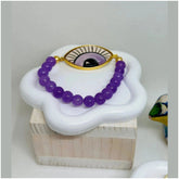 Iris Hand Painted Purple Ceramic Bracelet - Penelope Made This 