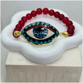 Iris Hand Painted Striped Ceramic Bracelet - Penelope Made This 