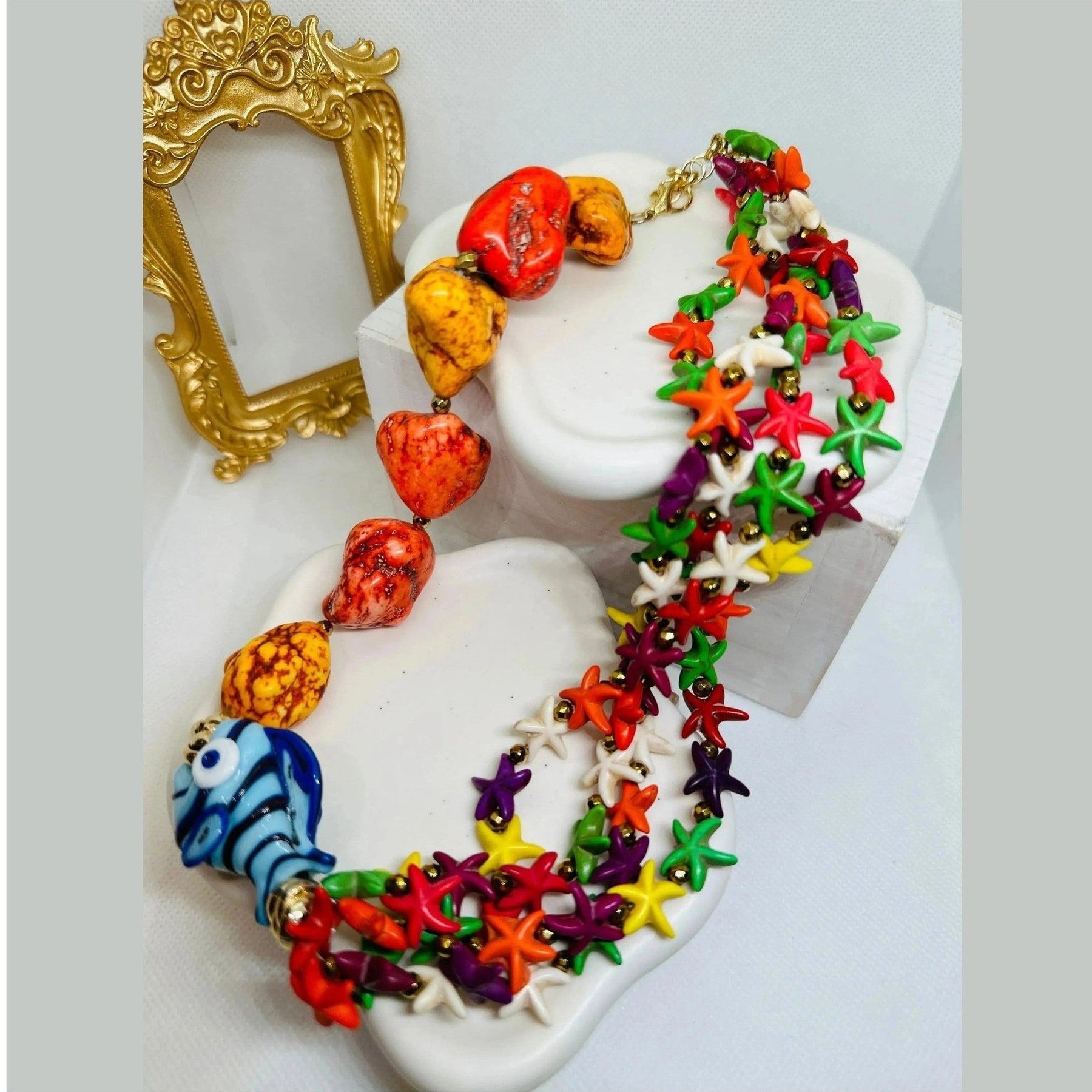 Joelle Multicolor Gemstones Necklace - Penelope Made This 