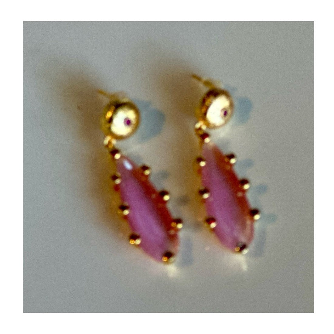 Lola Cat Eye Earrings 18 K Gold Plated