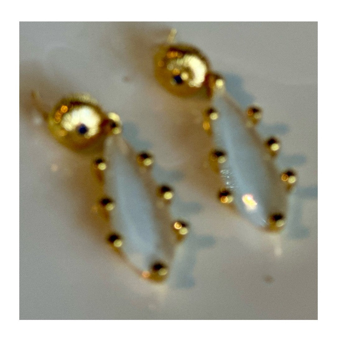 Lola Cat Eye Earrings 18 K Gold Plated