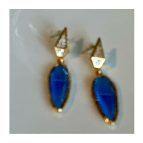 Lola Cat Eye Earrings 18 K Gold Plated